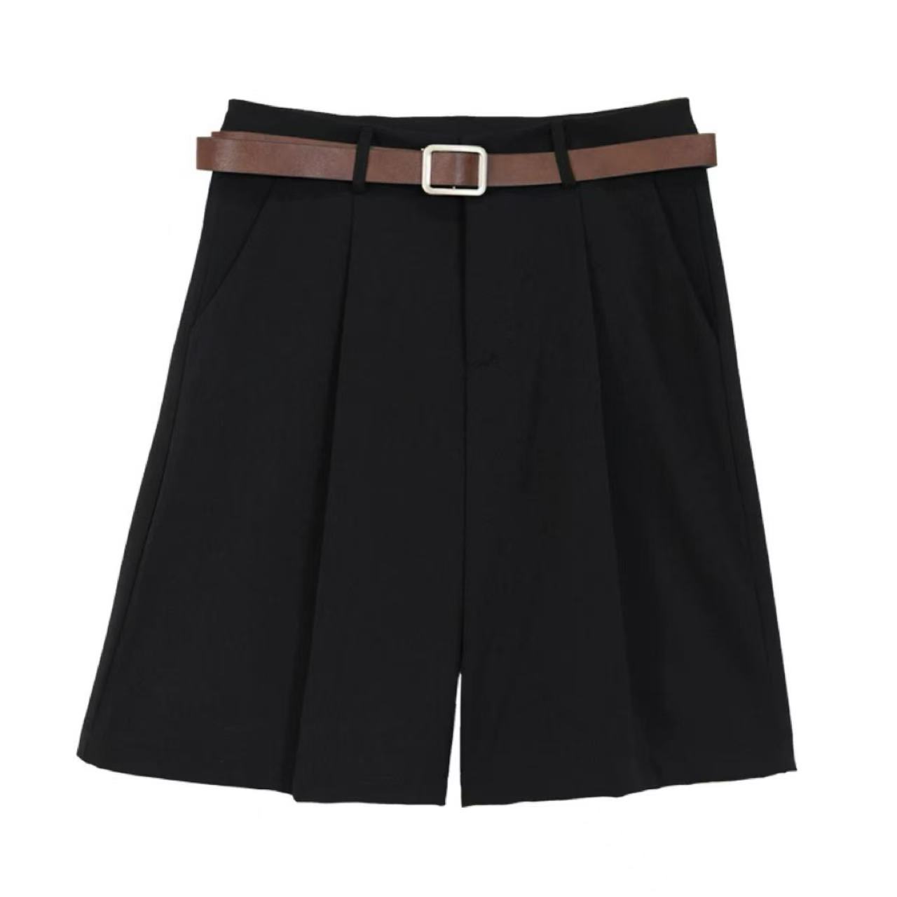 骨格ウェーブハイウエストハーフパンツ