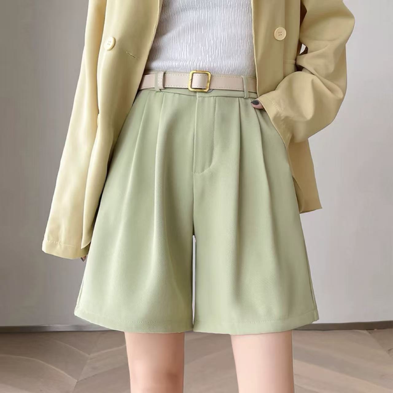 骨格ウェーブリラックスフィットハーフパンツ