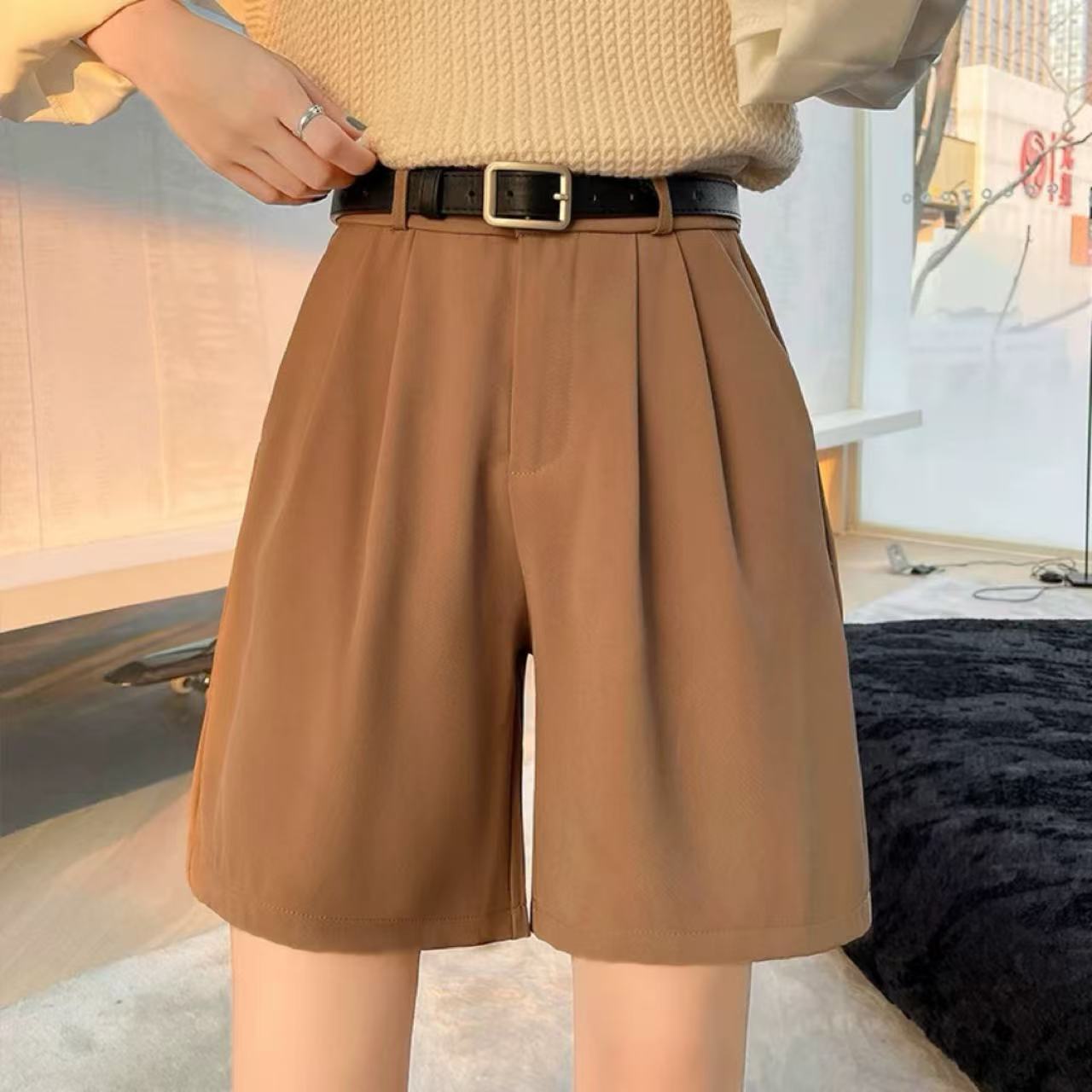 骨格ウェーブリラックスフィットハーフパンツ