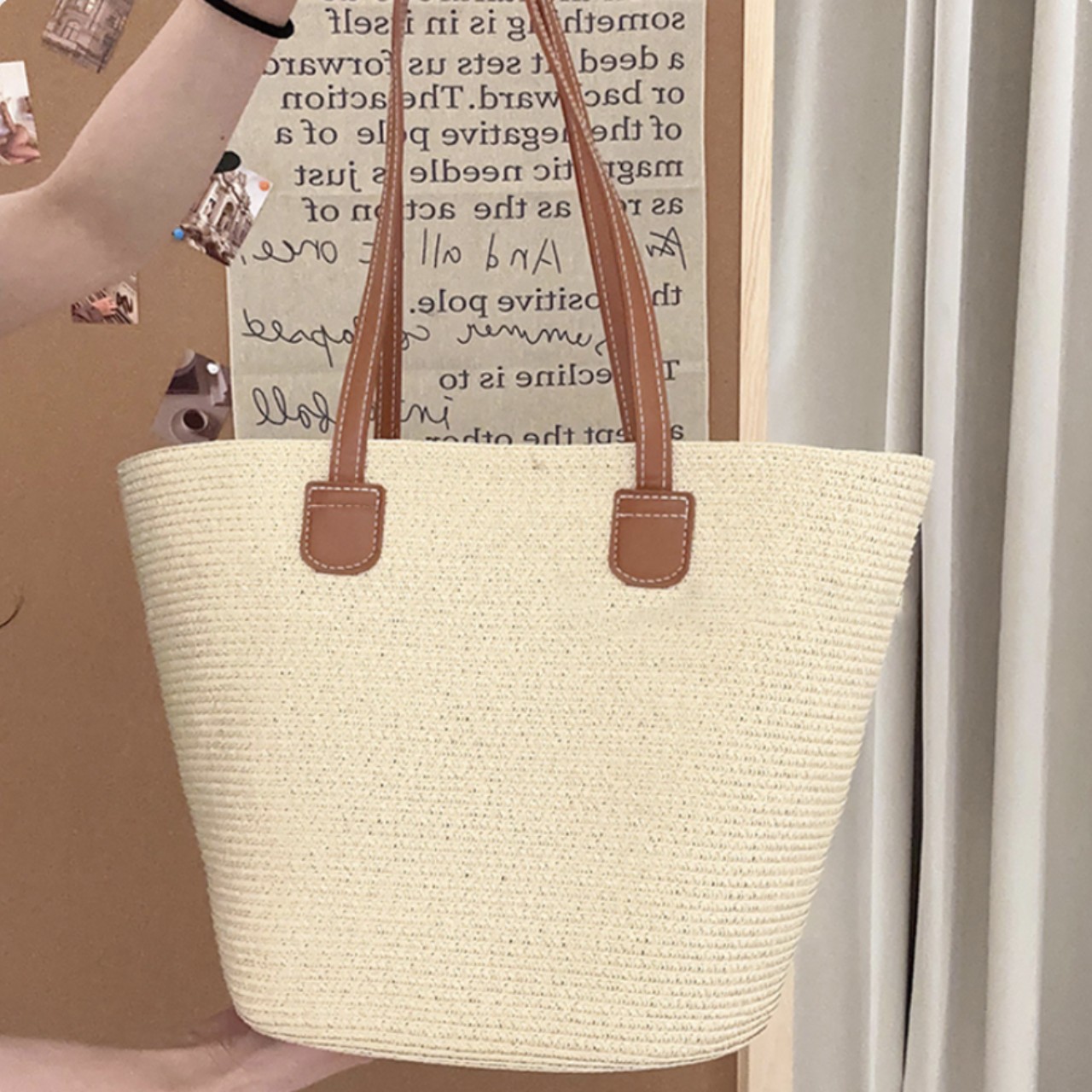 骨格ウェーブ 大容量ストローバッグ