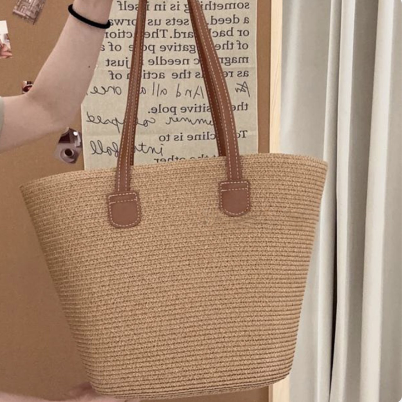 骨格ウェーブ 大容量ストローバッグ