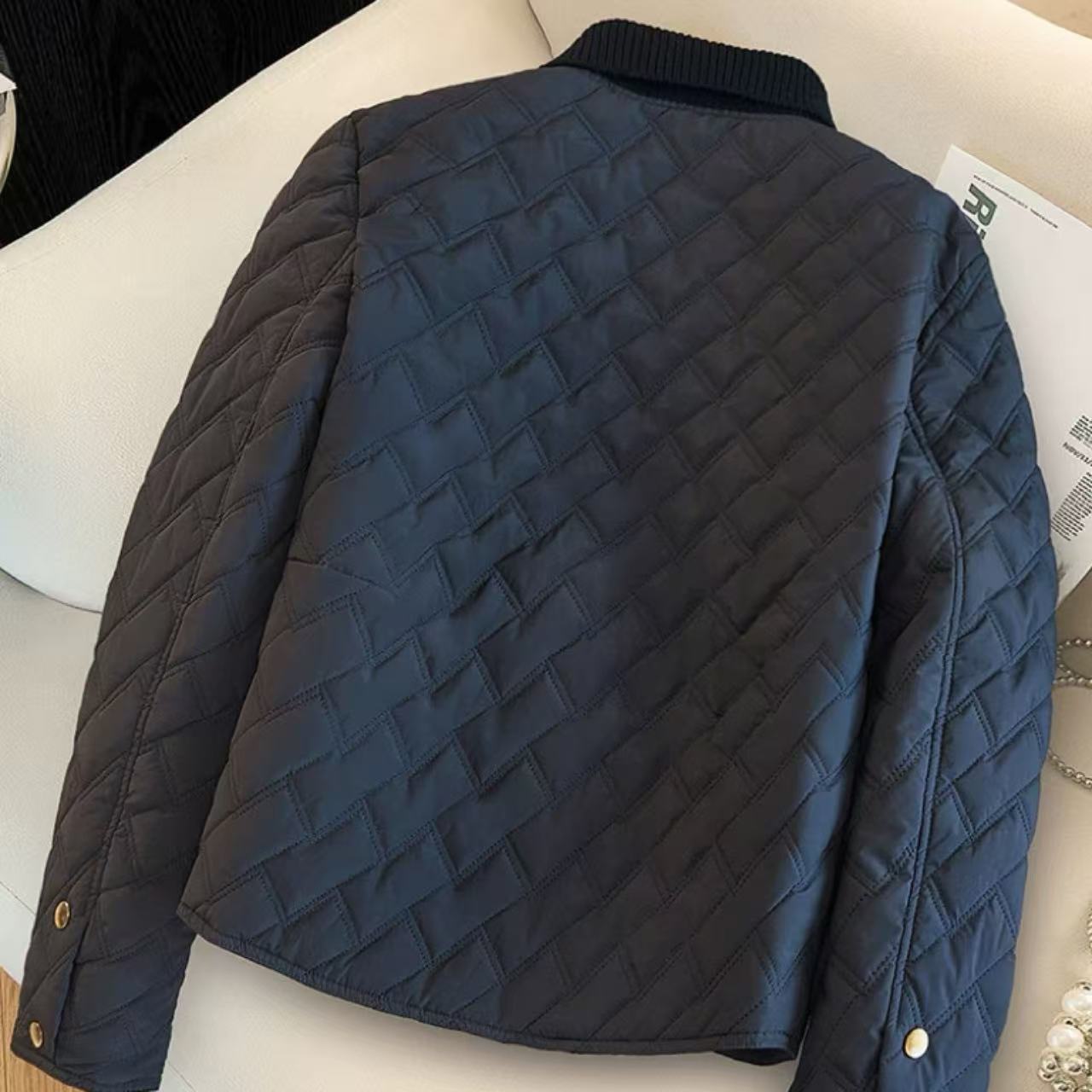 骨格ウェーブ トレンド カジュアル 中綿コート 