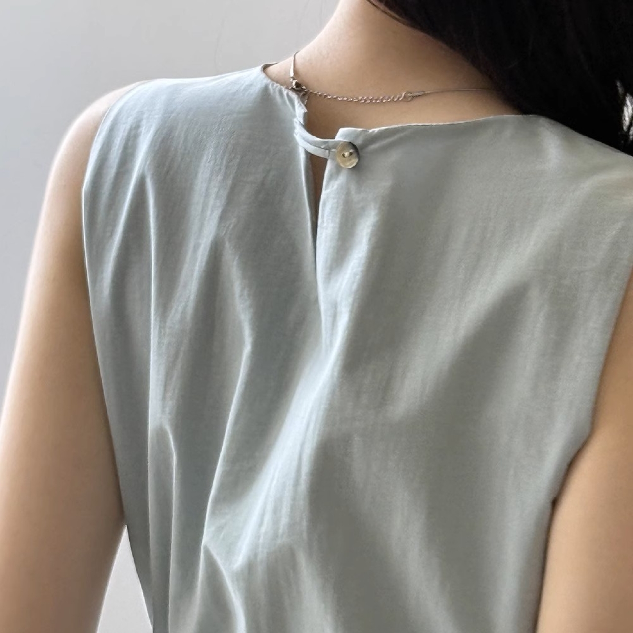 骨格ウェーブ ノースリーブ ワークウェアワンピース