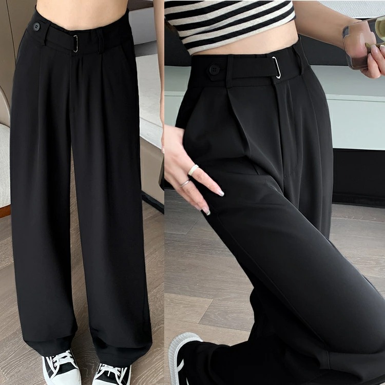 骨格ウェーブ 美くびれ強調 とろみハイウエスト ベルテッドスラックス