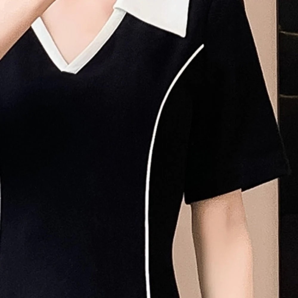 骨格ウェーブ 美バランス切替ライン フィット＆フレアワンピース