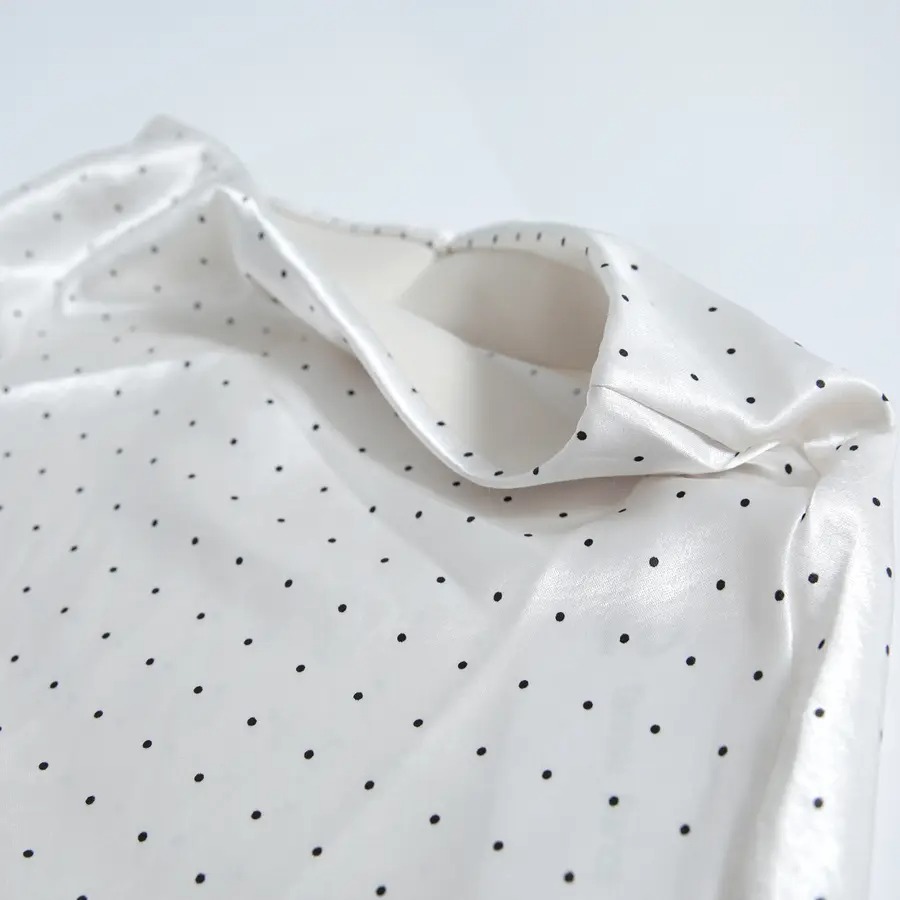 骨格ウェーブ 流れる曲線美 ドットサテン ロングマーメイドスカート