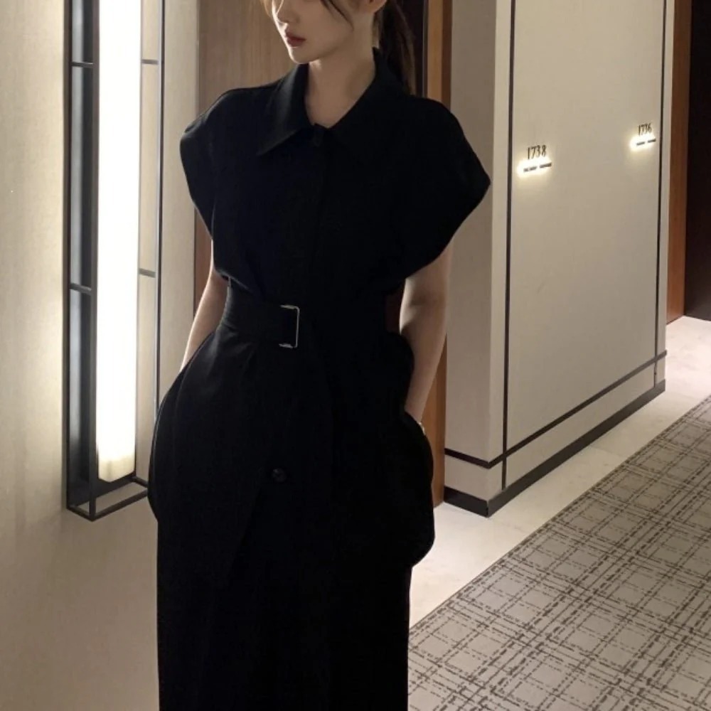 骨格ウェーブ 美くびれメイク・セットアップ フレンチスリーブシャツ＆ワイドパンツ