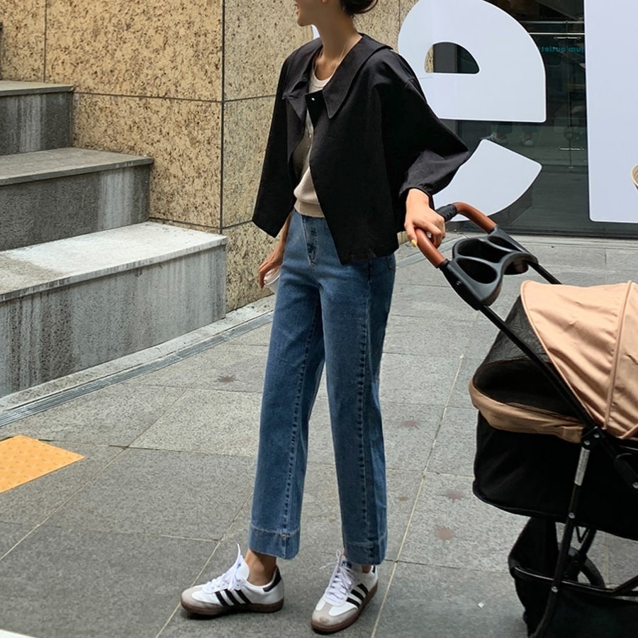 骨格ウェーブ 美シルエット 襟付き ライトアウター