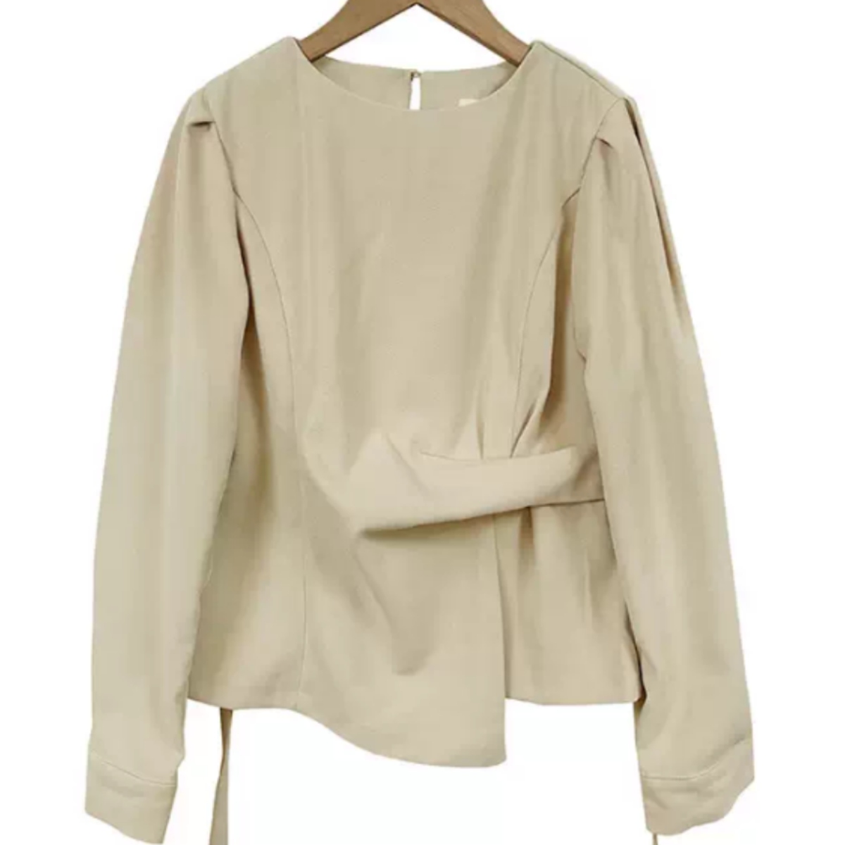 骨格ウェーブ  細見え 韓国風 ドレープブラウス